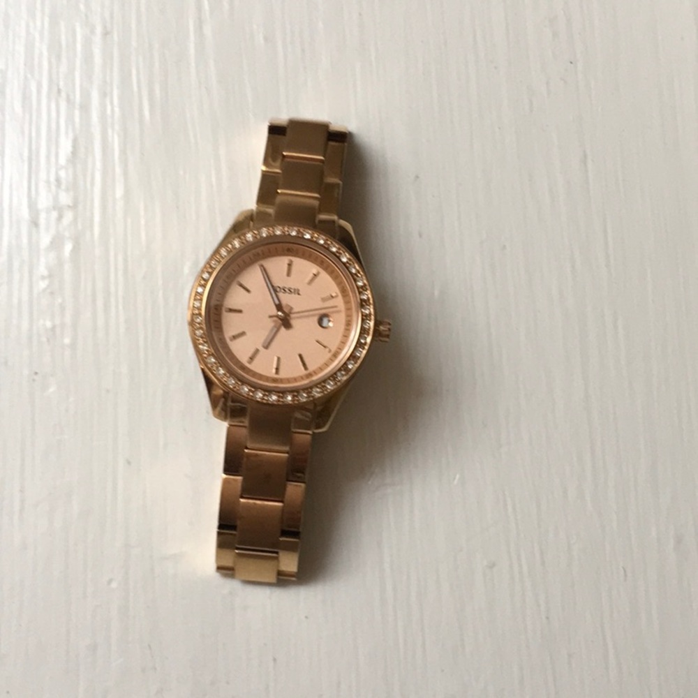 Rose Gold Fossil Watch